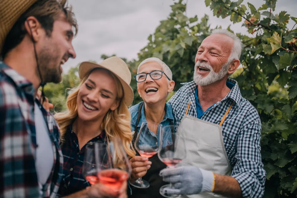 Multi-generational family enjoying life together after pain relief treatment