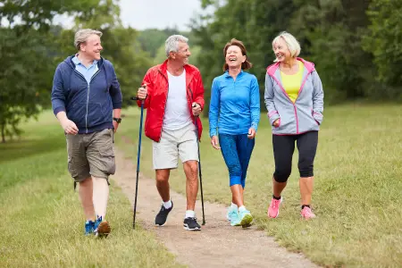 Active seniors enjoying life after nerve pain relief