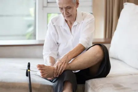 Person dealing with nerve pain symptoms