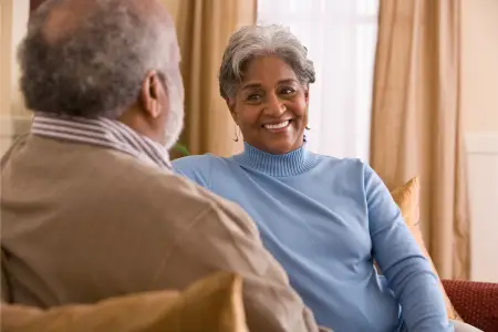 Supportive couple discussing nerve pain relief options